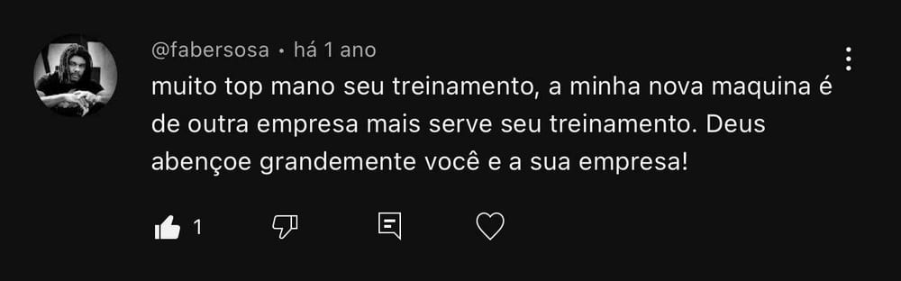 Depoimento de aluno