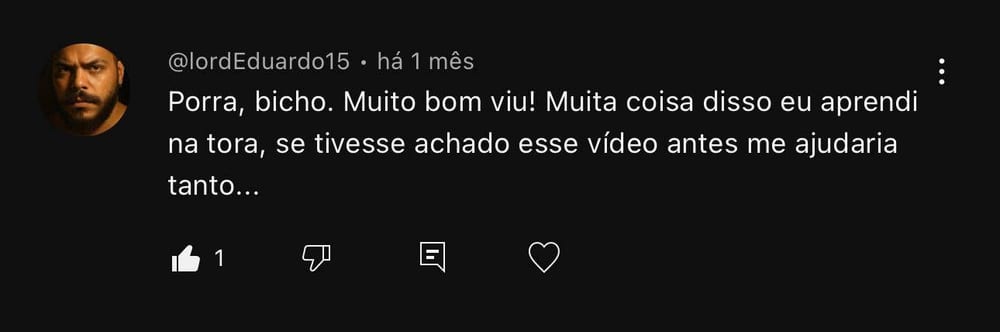 Depoimento de aluno